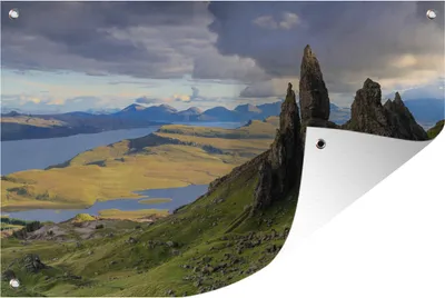 Produktbild von MuchoWow® 120x80 cm Outdoor-Poster Gartendeko Sichtschutz Garten Poster für den Garten  Landschaft in Trotternish