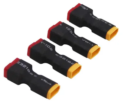 4x XT30 Stecker auf T-Stecker Buchse Adapter