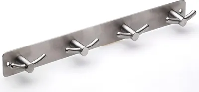 Produktbild von Hettich Hakenleiste 4 Haken 35 x 370 x 35 mm Edelstahl