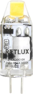 Obrázek produktu pro RETLUX RLL 456 LED žárovka, příkon: 1,2 W, patice G4, 3000K - teplá bílá, 112 lm, životnost více než 30 000h
