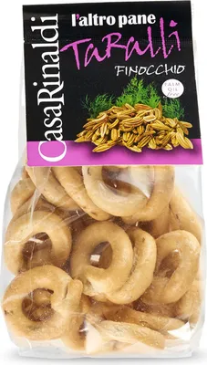 Image de Casa Rinaldi Taralli Biscuits salés à grignoter aux graines de fenouil 200g