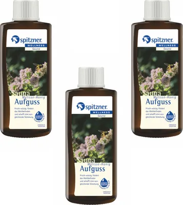 Produktbild von Spitzner Saunaaufguss Melisse Honig 190 ml 3er Vorteilspack Aufgussset
