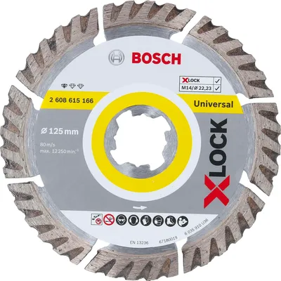 Image de Disque à tronçonner diamanté X-LOCK standard universel 125 x 2mm - BOSCH - 2608615166