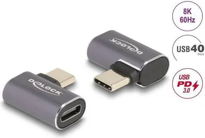 Image de Delock 60047 DELOCK USB Adapter 40 Gbps USB Type-C PD 3.0 St > Bu l/r
