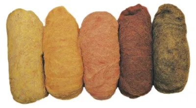 Filzwoll-Vlies, Gelbtöne meliert, 5x20 g, 100 % Wolle