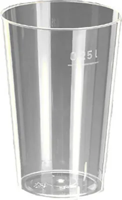 Produktbild von 1000 Trinkglas 0,25 l Polystyrol - Einweg 250 ml