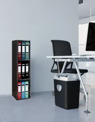 Produktbild von VCM Büro-Regal "Offas" H 115 x B 34 x T 29 cm, Farbe Schwarz