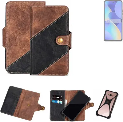 Produktbild von K-S-Trade Handyhülle Schutzhülle Bookstyle Case kompatibel mit Tecno Spark 10 Pro Klapphülle Cover Hülle Schutztasche 1x