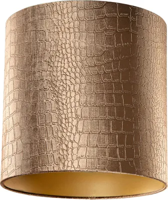 Produktbild von Samtlampenschirm Krokodil Design mit Goldener Innenseite 40 40 40