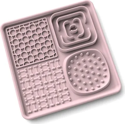 Produktbild von Silikon Schleckmatte für Hund Leckmatte Hund Slow Feeder, Hund Lick Mat Haustier Futtermatten für Hundeleckerli und Katzenfutter frei von BPA (Rosa)
