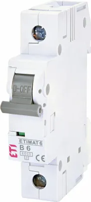 Produktbild von ETI Polam | Sicherungsautomat 1-polig B 6A 6kA 002111512 - Zuverlässiger Schutz - AC 230/400V