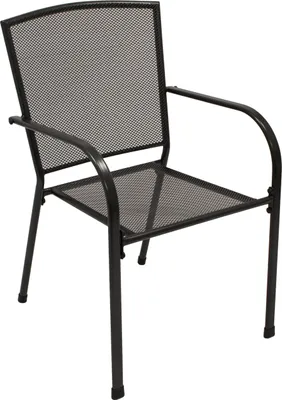 Produktbild von DEGAMO Gartensessel Stapelsessel Gartenstuhl CLASSIC stapelbar, Streckmetall anthrazit, 2 Stück
