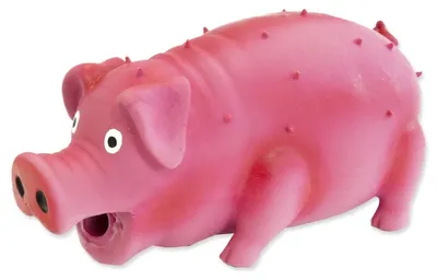 Obrázok produktu pre Hračka DOG FANTASY Latexové pískacie prasiatko mix farieb 10 cm 1 ks