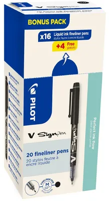 Produktbild von PILOT Faserschreiber V Sign Pen VALUE PACK schwarz 20 Stifte
