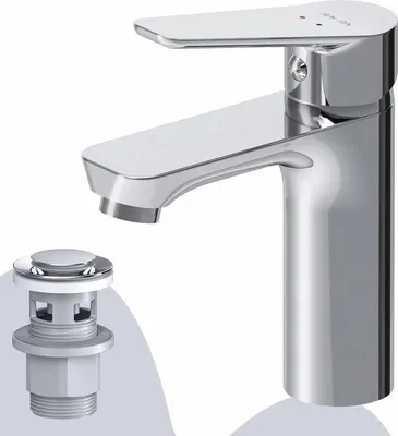 Immagine prodotto di Rubinetto per lavabo facile da installare, bocca da 102 mm, cromato