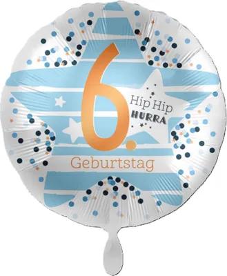 Produktbild von 18"/Ø43cm Folienballon "Hip Hip Hurra" #6
