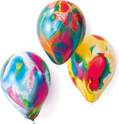 Produktbild von amscan Luftballons marmoriert mehrfarbig Ø17,8cm 8 Stück