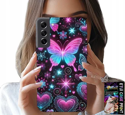Produktbild von Fall Für Samsung Galaxy S21 - Bunte Schmetterling Herz Mode Designs Fall