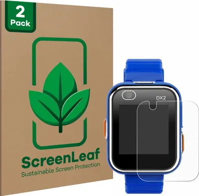 Produktbild von 2x ScreenLeaf Schutzfolie für Vtech Kidizoom Smart Watch DX2 nachhaltiger Displayschutz Display Schutz Folie Klar Transparent