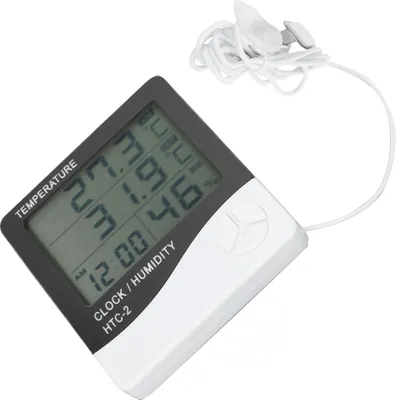 Zdjęcie produktu dla Termometr elektroniczny o wysokiej dokładności Cyfrowy miernik wilgotności Wewnętrzny wyświetlacz temperatury zewnętrznej