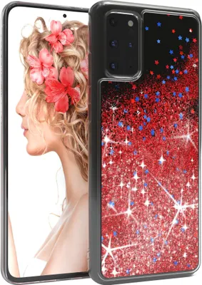 Produktbild von EAZY CASE - Glitzer Hülle kompatibel mit Samsung Galaxy S20 Plus / S20 Plus 5G Glitzer Schutzhülle, Soft Case, Backcover Transparent mit Motiv