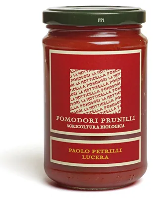 Produktbild von Geschälte Prunilli - Kirschomaten in passierten Tomaten 314 ml. - La Motticella - Paolo Petrilli
