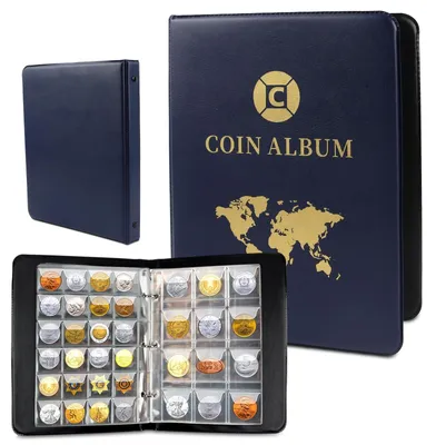 Imagen del producto de Álbum para coleccionistas de monedas europeas con 420 compartimentos