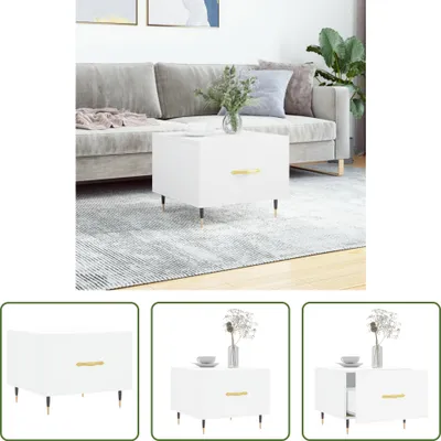 Produktbild von The Living Store Couchtisch Weiß 50x50x40 cm Holzwerkstoff