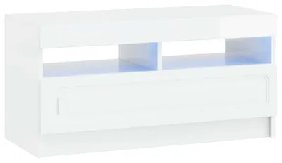 Immagine prodotto di Mobile TV a LED, finitura lucida bianca, realizzato in legno composito
