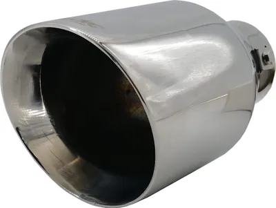 Produktbild von Simoni Racing Auspuffblende Rund/Schräg Edelstahl - Ø114xL210mm - Anschluß ->60mm