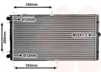Produktbild von VAN WEZEL 58002245 Kühler Wasserkühler Motorkühler für VW Transporter IV Bus (70B, 70C, 7DB, 7DK, 70J, 70K, 7DC, 7DJ) Transporter IV Kastenwagen
