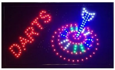 Produktbild von LED Schild DARTS, schwarz, 50x33cm, bis zu 200m Sichtweite, für Innenbereich