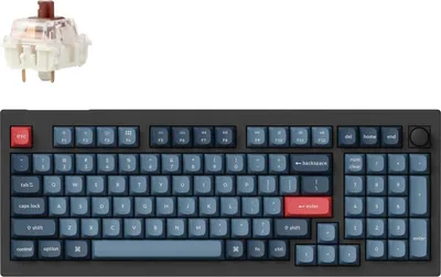 Image de Keychron V5 Max QMK/VIA Wireless Mechanical Keyboard, 2.4 GHz / Bluetooth, QWERTY US, Gateron Jupiter Brown