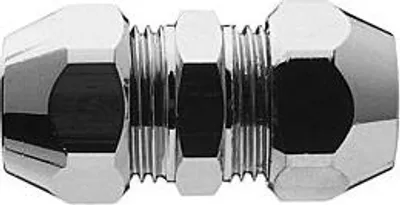 Produktbild von Universal Doppelverschraubung 451008 Messing verchromt, 3/8"x8mm, gerade, mit 2 Quetschen