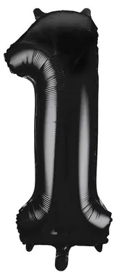 Produktbild von XL Folienballon Zahl 1 schwarz