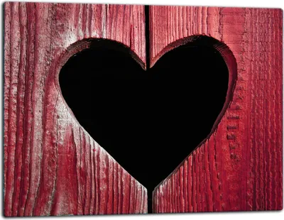 Produktbild von Glasschneidebrett Herdabdeckplatte Glaskeramikkochfeld Universal 52x40 cm Herz Holz