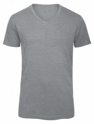 Immagine prodotto di B&C - T-shirt con scollo a V da uomo FK2341 (S) (grigio chiaro melange)