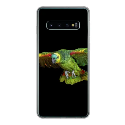 Produktbild von MuchoWow® Handyhülle Schutzhülle Hülle für Samsung Galaxy S10 Papagei - Vogel - Federn Silikon Softcase Handy Hülle - Handytasche