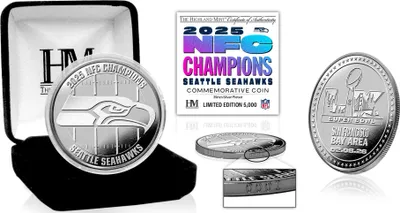 Produktbild von Seattle Seahawks 2025 NFC Champ Coin (39mm) Münze, silber