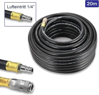 Produktbild von Schlauch Druckluftschlauch 20m PVC Druckluft 10x17mm Schnellkupplung Perfekt für Kompressoren und vielseitige Anwendungen 10553/20