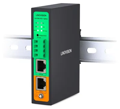 Image de Diviseur PoE++ industriel 2,5G avec sortie DC réglable