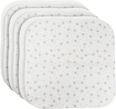 Produktbild von Baby-Waschlappen Set, 6 Stück, 20x20 cm, 100% Baumwolle, für die Babypflege