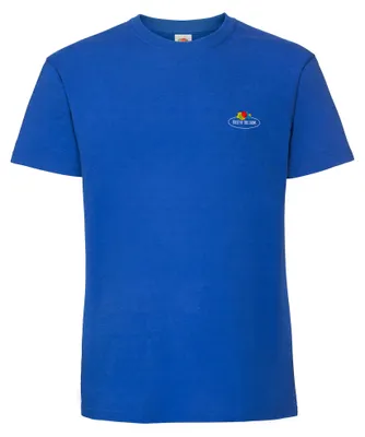 Produktbild von Fruit of the Loom Ringspun Premium T-Shirt mit Vintage-Logo auf der Brust Farbe: royal - Vintage-Logo klein Größe: 2XL