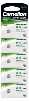 Produktbild von Camelion SR44-BP5, Einwegbatterie, SR44, Siler-Oxid (S), 1,55 V, 5 Stück(e), 159 mAh