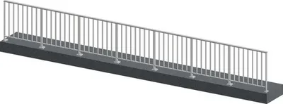 Produktbild von Pertura Geländerset Triton Aluminium taupe Bodenmontage 7 m