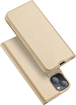 Produktbild von Buch Tasche "Dux Ducis" kompatibel mit iPhone 13 Pro Handy Hülle Etui Brieftasche Schutzhülle mit Standfunktion, Kartenfach Gold