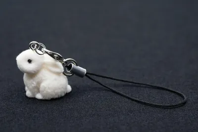 Produktbild von Kaninchen Handyanhänger Miniblings Hase Häschen Haustier Ostern Flock weiß
