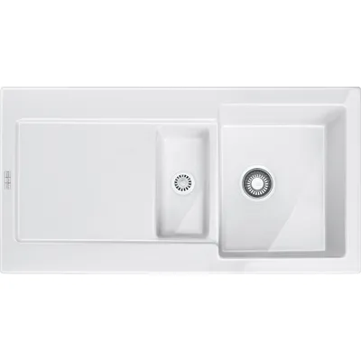 Produktbild von FRANKE MARIS MRK 651-100 Einbauspüle / Keramik / Glacier / Druckknopf / 60 cm