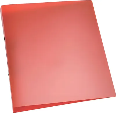 Obrázok produktu pre Q-Connect® KF02482 Krúžkový viazač priehľadný - A4, 2-krúžkový, Ø krúžku 25 mm, červený priehľadný