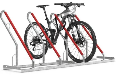 Produktbild von Fahrradständer mit Anlehnbügel 0504 XBF | 4 Räder einseitig | RA 500mm